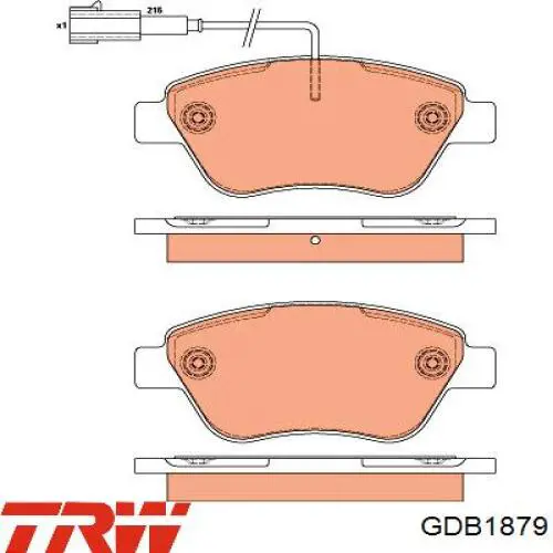 GDB1879 TRW pastillas de freno delanteras