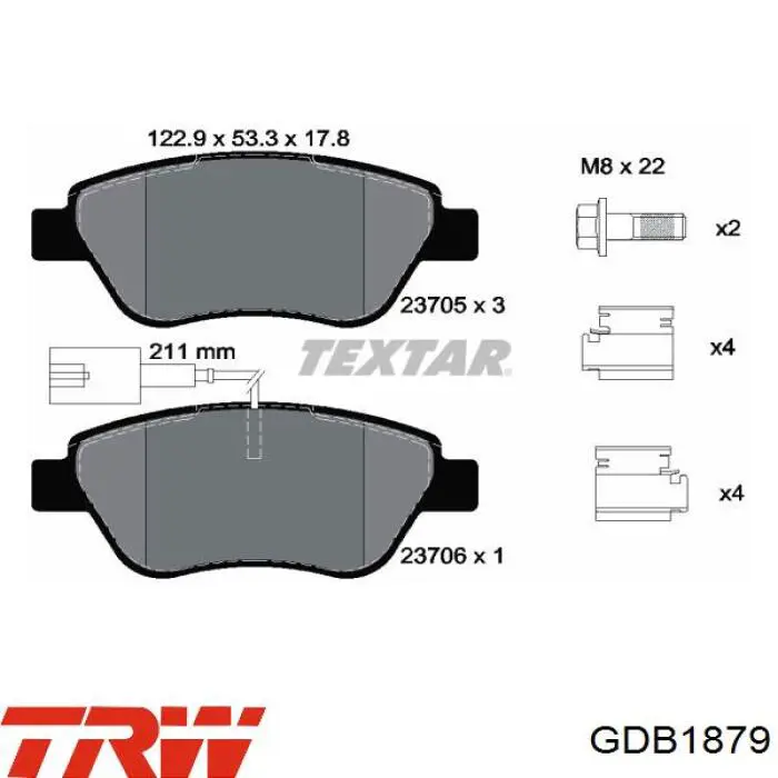 Pastillas de freno 77362548 Fiat/Alfa/Lancia