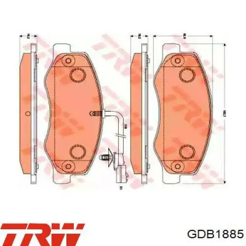 Pastillas traseras TRW GDB1885