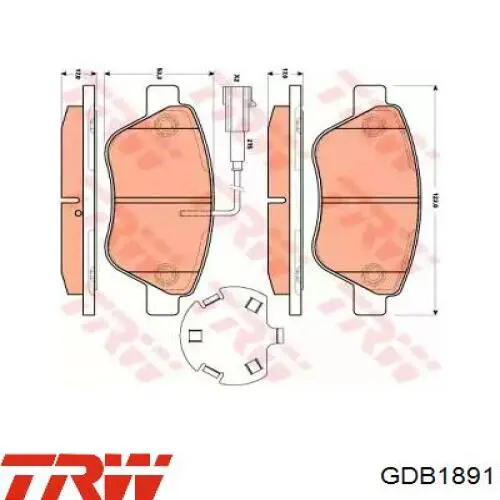 Pastillas de freno delanteras TRW GDB1891