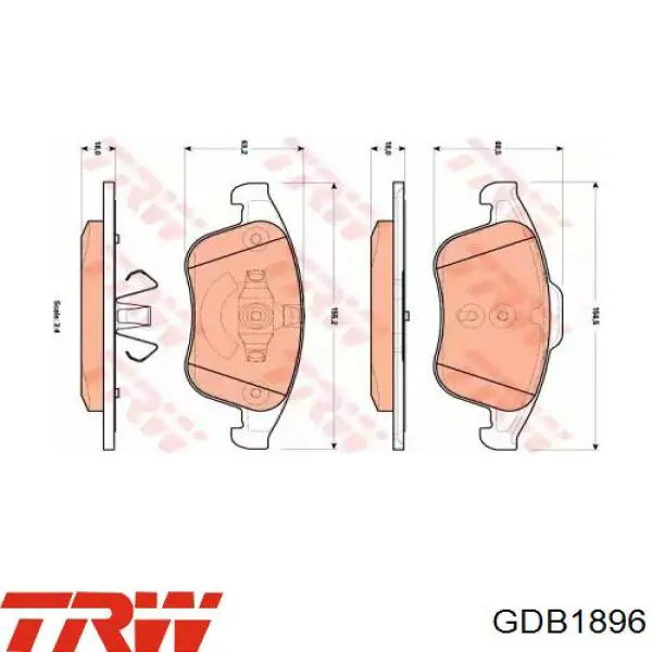 Pastillas de freno GDB1896 TRW