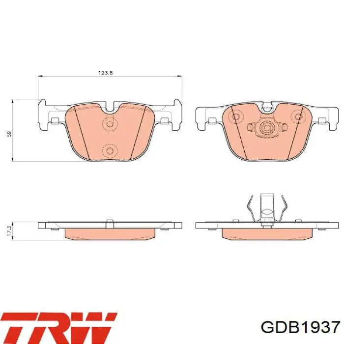 Pastillas traseras de freno TRW GDB1937 precio, desde 40,93 EUR