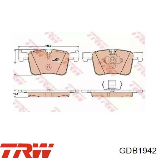 Pastillas de freno GDB1942 TRW