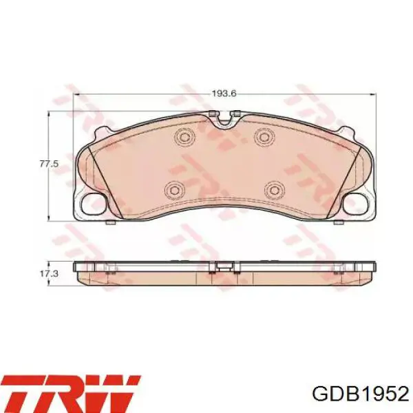Pastillas de freno 99135194802 Porsche