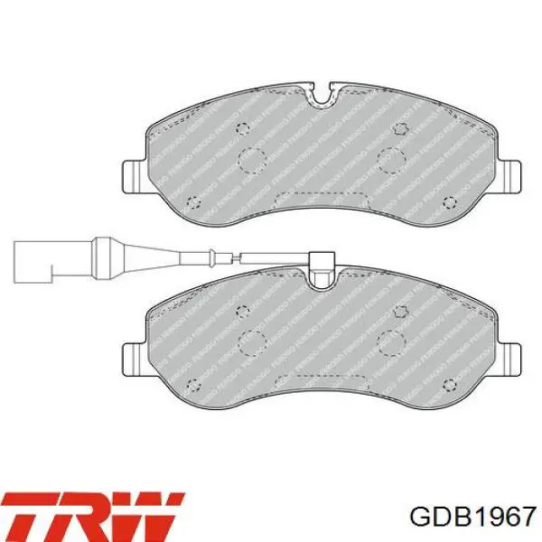 Pastillas de freno GDB1967 TRW
