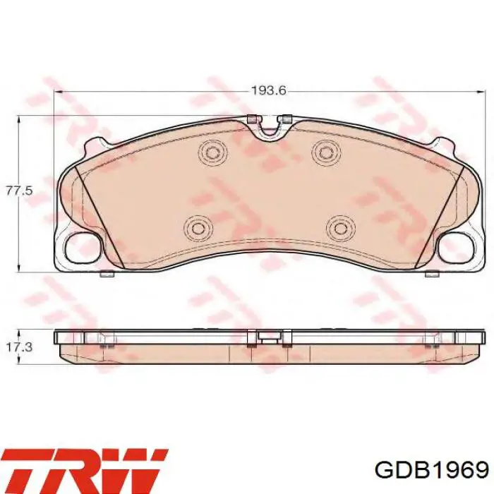 Pastillas de freno GDB1969 TRW