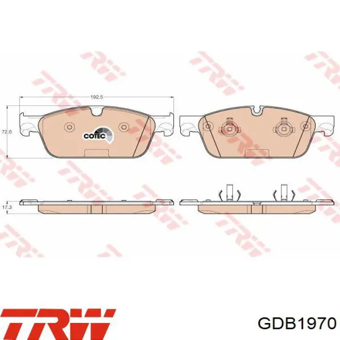 Pastillas freno delanteras TRW GDB1970 precio, desde 63,18 EUR