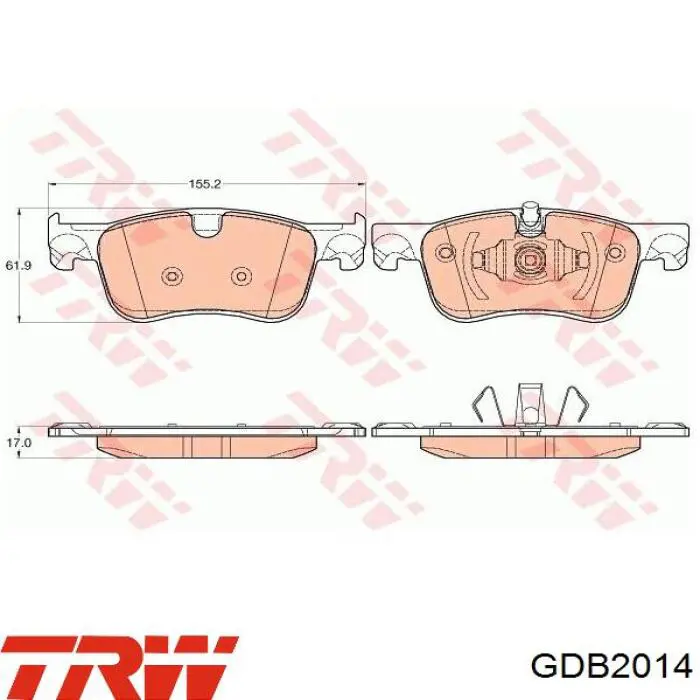 Comprar GDB2014 TRW Pastillas de freno traseras