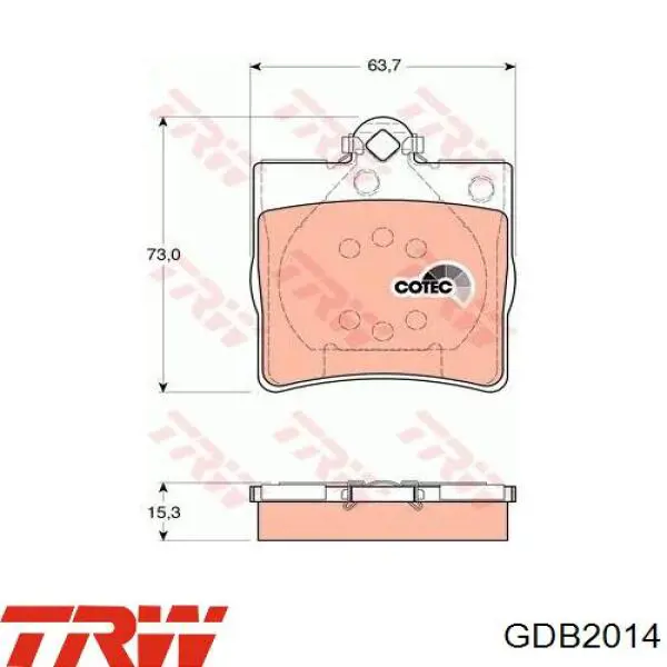 Pastillas traseras Mercedes A0064209220