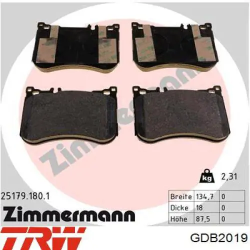 Pastillas de freno ADU174258 Blue Print