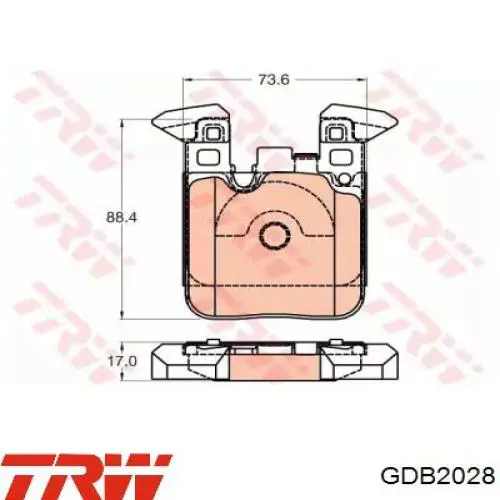 Comprar GDB2028 TRW Pastillas de freno traseras