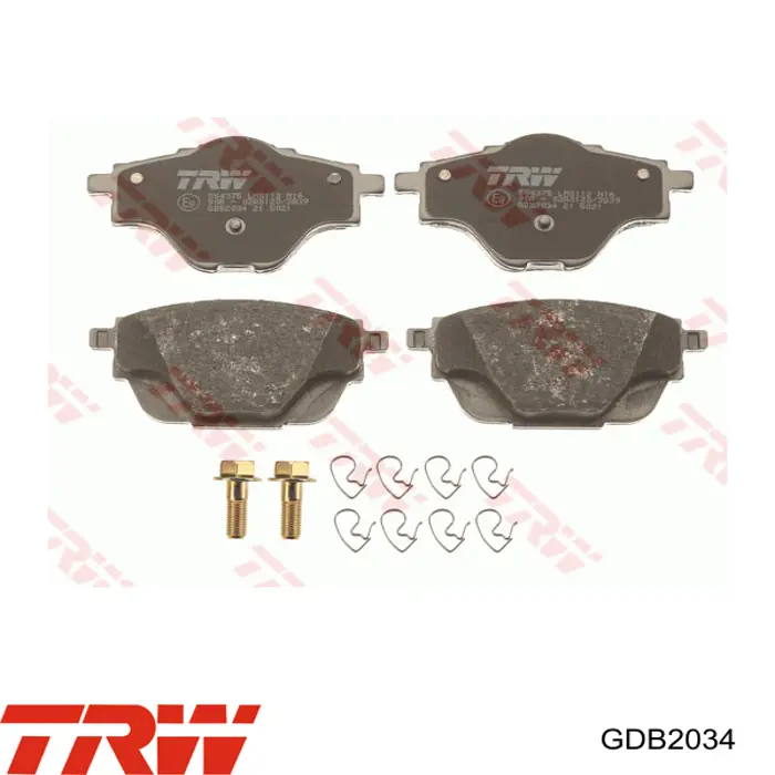 GDB2034 TRW Pastillas freno traseras