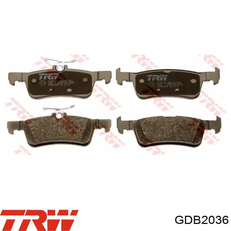 Pastillas traseras TRW GDB2036