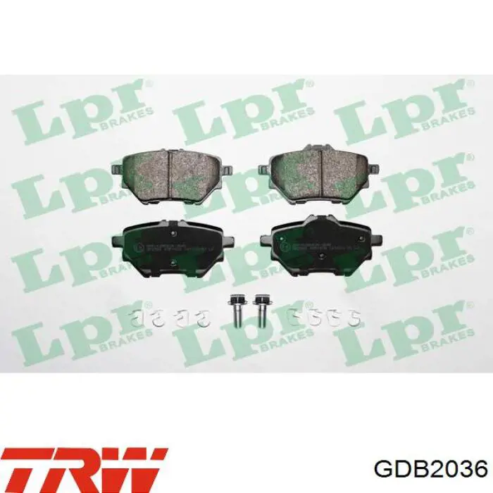 Pastillas de freno traseras GDB2036 TRW