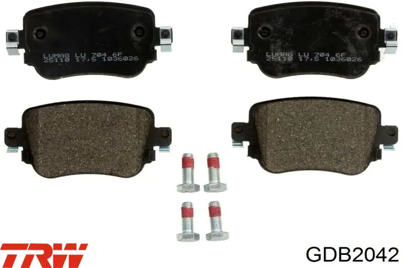 Pastillas de freno traseras Volkswagen Caddy 4 SAB, SAJ