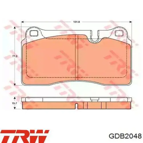 GDB2048 TRW pastillas de freno delanteras