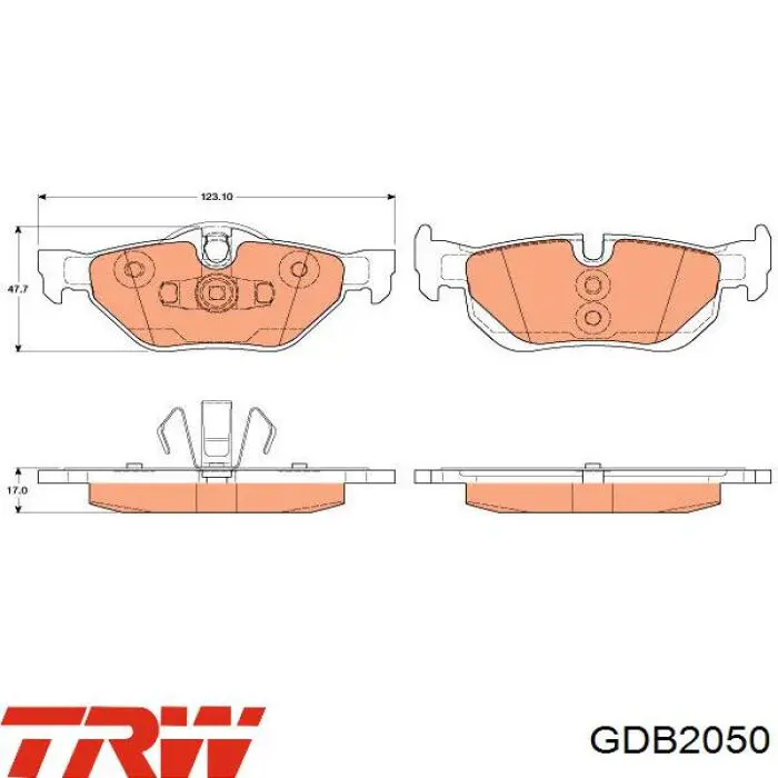 Pastillas traseras de freno TRW GDB2050 precio, desde 28,51 EUR