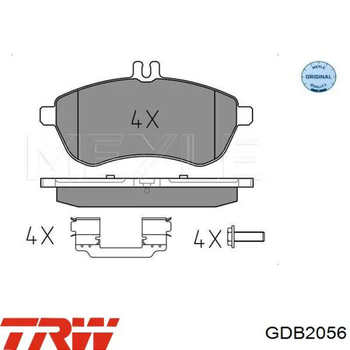 Pastillas de freno GDB2056 TRW