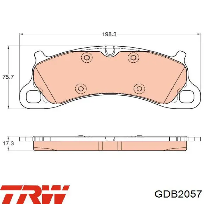 GDB2057 TRW pastillas de freno delanteras