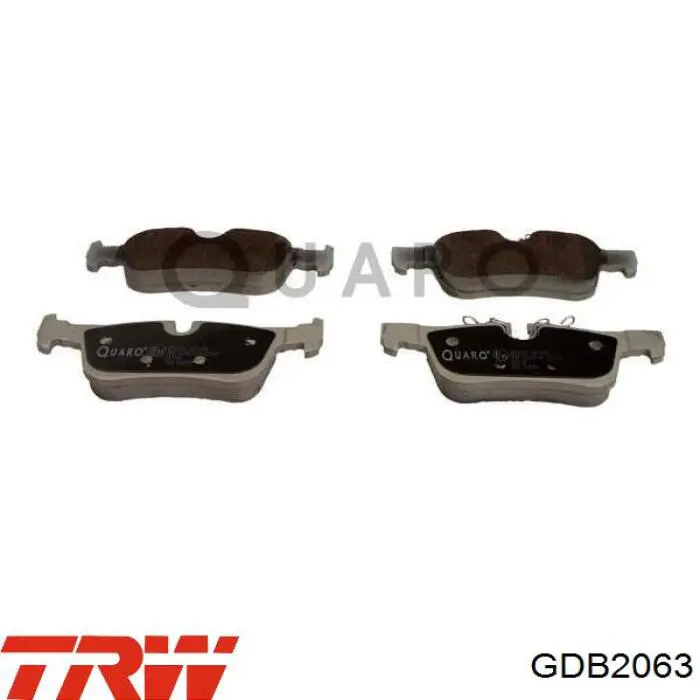 Pastillas de freno traseras GDB2063 TRW