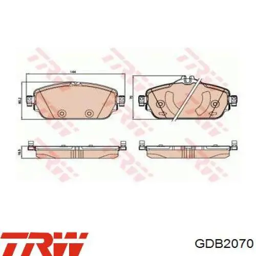 Pastillas de freno delanteras TRW GDB2070