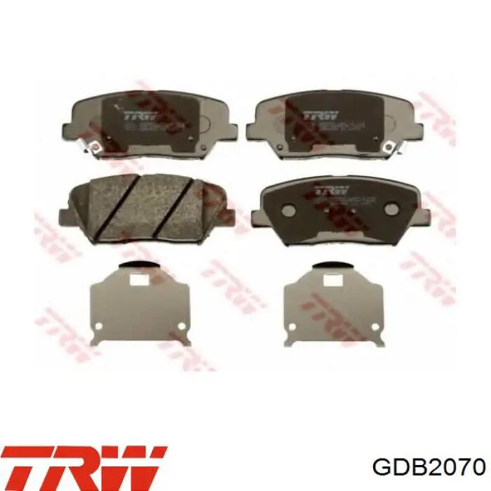 GDB2070 TRW Pastillas delanteras