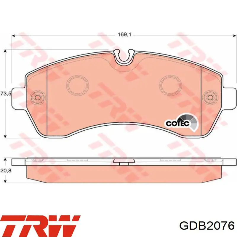 Pastillas traseras TRW GDB2076