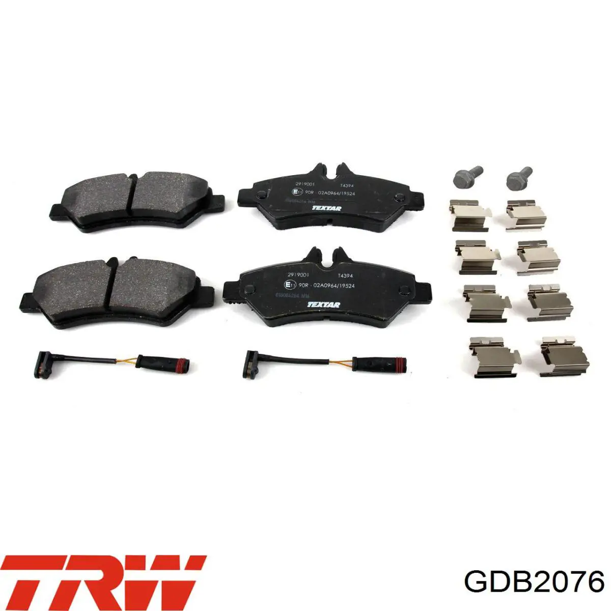 GDB2076 TRW Pastillas freno traseras