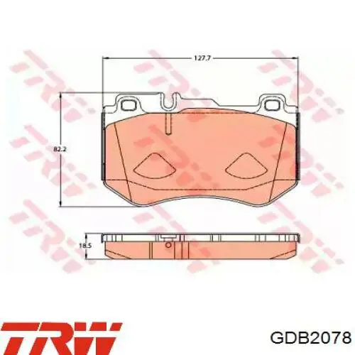 Pastillas freno delanteras TRW GDB2078 precio, desde 36,23 EUR