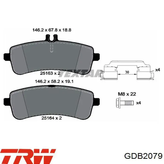 84201120 Mercedes pastillas de freno traseras