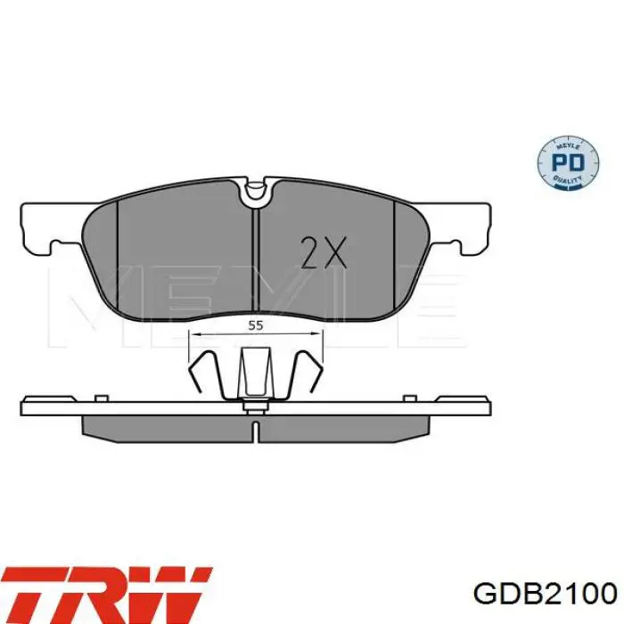 Pastillas de freno GDB2100 TRW