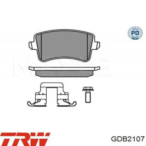 GDB2107 TRW Pastillas freno traseras