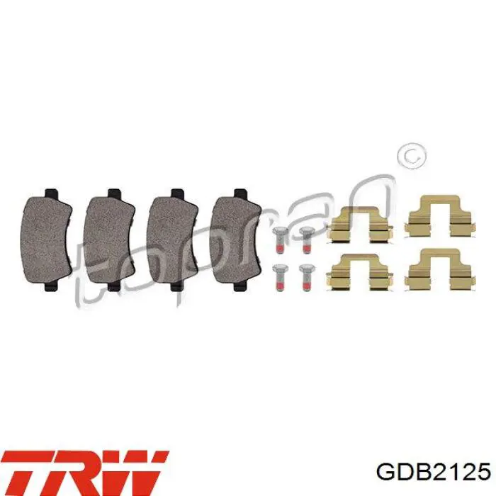 Pastillas traseras TRW GDB2125