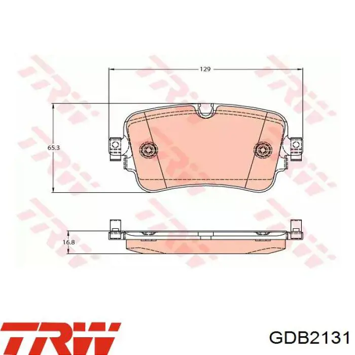 Comprar GDB2131 TRW Pastillas de freno traseras