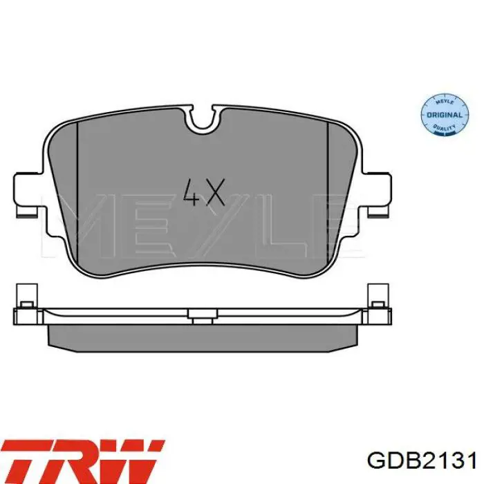 GDB2131 TRW pastillas de freno traseras