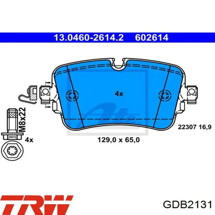 Pastillas traseras de freno TRW GDB2131 precio, desde 46,21 EUR