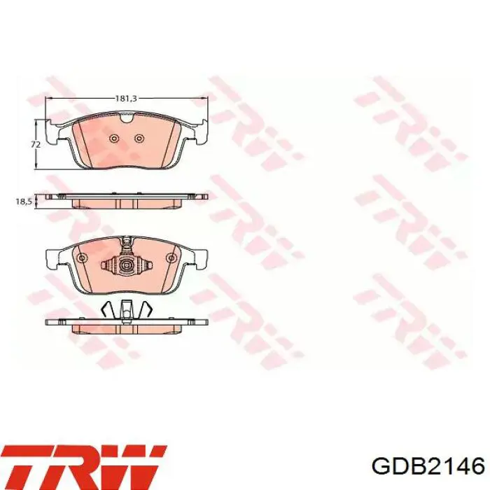 GDB2146 TRW pastillas de freno delanteras