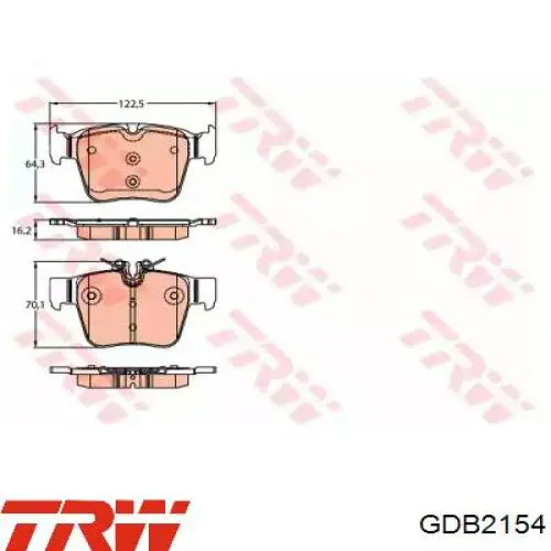 Pastillas traseras TRW GDB2154