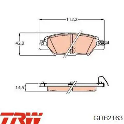 Comprar GDB2163 TRW Pastillas de freno traseras