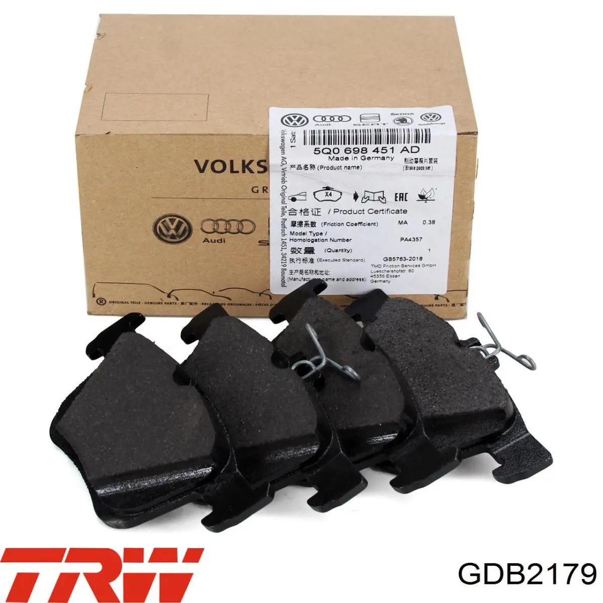 Pastillas traseras de freno TRW GDB2179 precio, desde 28,54 EUR