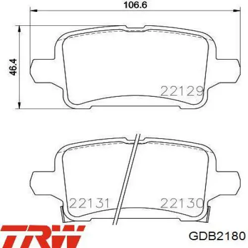 Pastillas traseras de freno TRW GDB2180 precio, desde 32,37 EUR