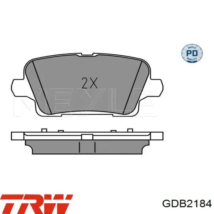 Pastillas de freno traseras GDB2184 TRW