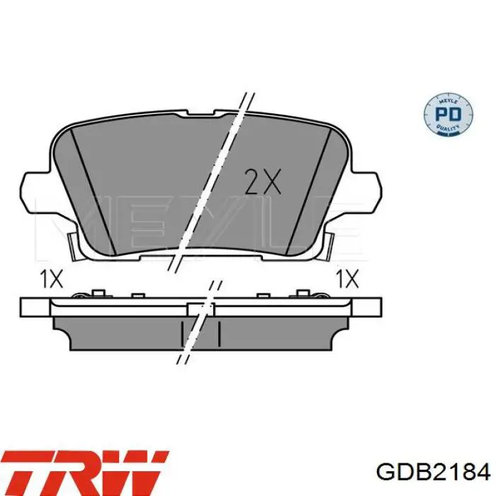 Pastillas de freno traseras 85127904 General Motors