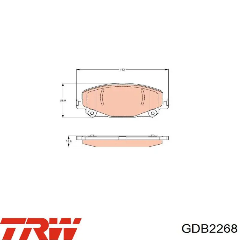 Pastillas freno delanteras TRW GDB2268 precio, desde 43,58 EUR