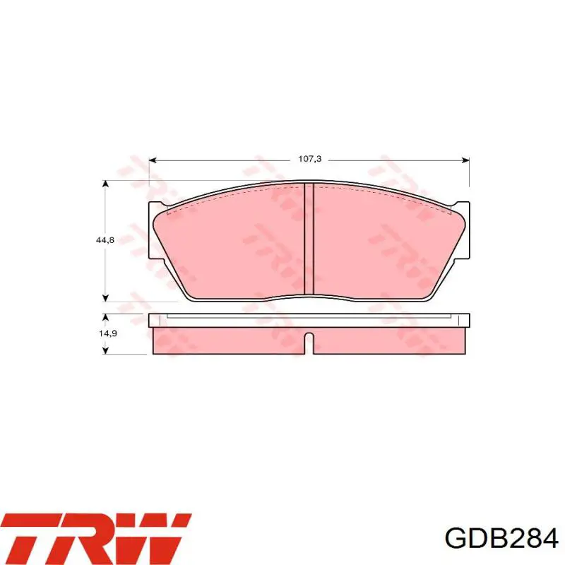 GDB284 TRW pastillas de freno delanteras