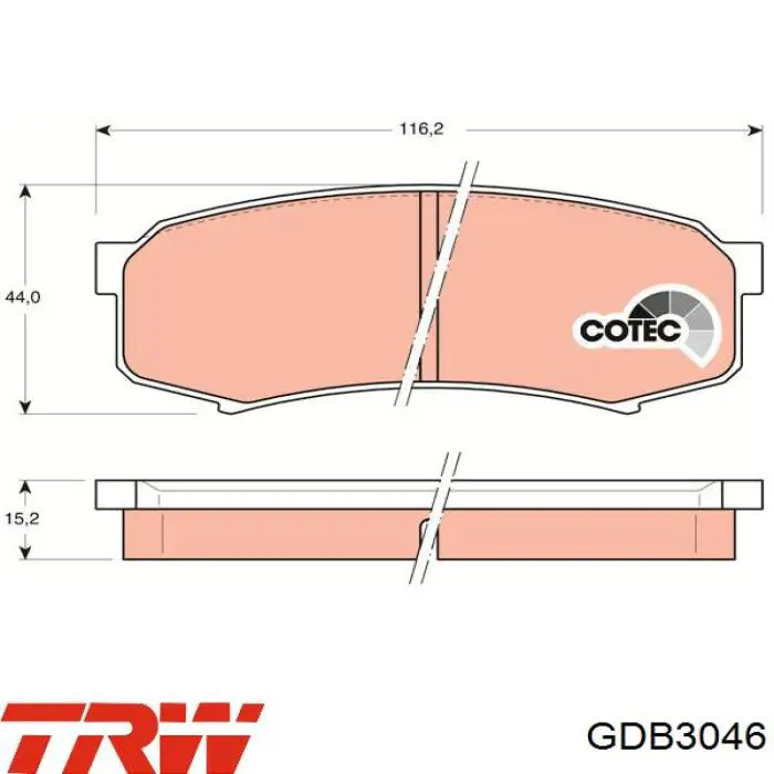 Comprar GDB3046 TRW Pastillas delanteras de freno