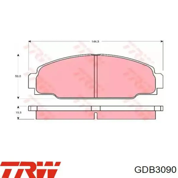 Comprar GDB3090 TRW Pastillas delanteras de freno