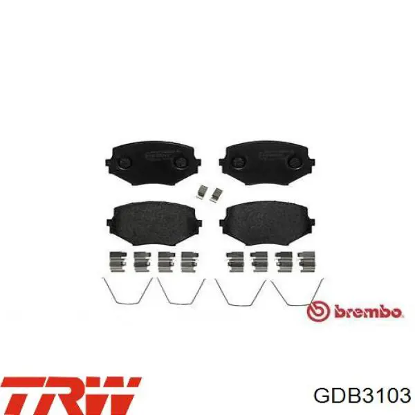 Pastillas de freno GDB3103 TRW