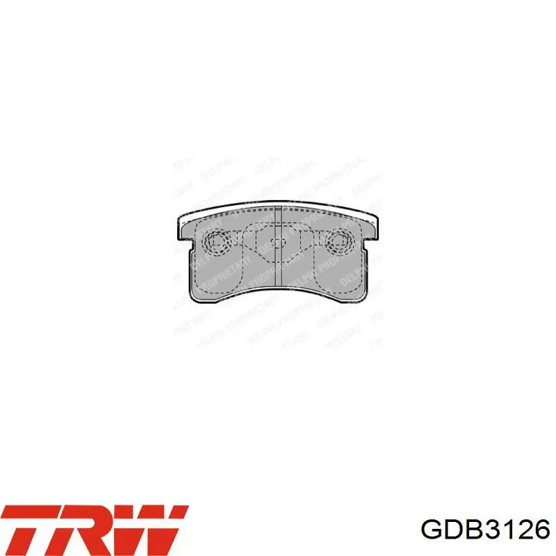 Comprar GDB3126 TRW Pastillas delanteras de freno
