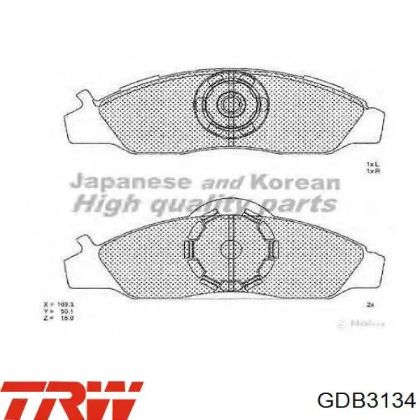 GDB3134 TRW pastillas de freno delanteras